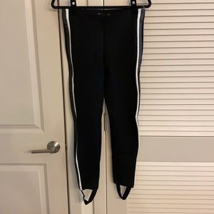 zara leggings with stripe down the side